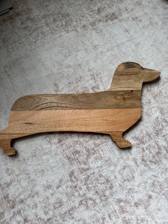 Other - Dachshund Shaped Wood Serving Board - Natural Brown Tones